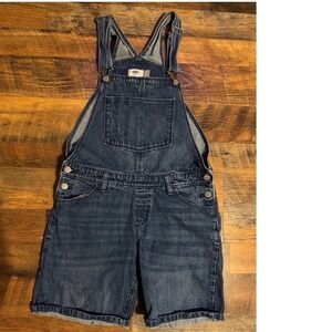 Old Navy Women Blue Denim Jean Overall Short Straight Size XXL